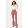 imageODODOS Womens Cross Waist Bootcut Yoga Pants with Inner Pocket Non See Through Bootleg Gym Workout PantsRaspberry