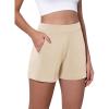 imageODODOS Modal Soft Relaxed Shorts with Pockets for Women High Wasit Casual ShortsBeige