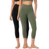 imageODODOS ODCLOUD 2Pack Buttery Soft Lounge Yoga Leggings for Women 23quot  25quot 28quot High Waist Yoga PantsBlackdark Olive