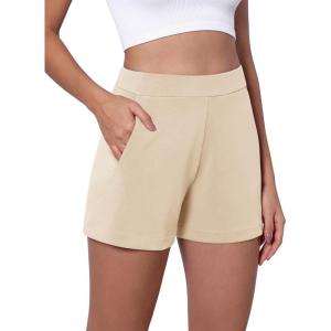 imageODODOS Modal Soft Relaxed Shorts with Pockets for Women High Wasit Casual ShortsBeige