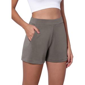 imageODODOS Modal Soft Relaxed Shorts with Pockets for Women High Wasit Casual ShortsDeep Grey
