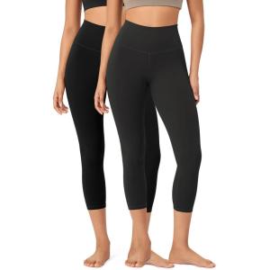 imageODODOS ODCLOUD 2Pack Buttery Soft Lounge Yoga Leggings for Women 23quot  25quot 28quot High Waist Yoga PantsBlackonyx Black Grey