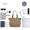 imageODODOS 18L SideCinch Shopper Bags Lightweight Shoulder Bag Tote Handbag for Shopping Workout Beach TravelBrown