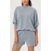 imageODODOS Modal Soft Long Sleeve Oversized Sweatshirts for Women Crew Neck Pullover TopsGrey Blue