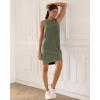 imageODODOS Modal Soft Loose Tank Dress for Women Casual Sleeveless Sundress with Kangaroo Pocket Summer DressDark Sage