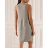 imageODODOS Modal Soft Loose Tank Dress for Women Casual Sleeveless Sundress with Kangaroo Pocket Summer DressKhaki