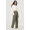 imageODODOS Womens Modal Soft Wide Leg Pants with Pockets Adjustable Shockcord High Waist Casual Lounge Pants272931quot InseamDark Sage Fleeced