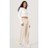 imageODODOS Womens Modal Soft Wide Leg Pants with Pockets Adjustable Shockcord High Waist Casual Lounge Pants272931quot InseamIvory Fleeced