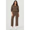 imageODODOS Womens Modal Soft Wide Leg Pants with Pockets Adjustable Shockcord High Waist Casual Lounge Pants272931quot InseamNutria