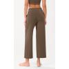 imageODODOS Womens Modal Soft Wide Leg Pants with Pockets Adjustable Shockcord High Waist Casual Lounge Pants272931quot InseamNutria