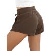 imageODODOS Womens Sweat Shorts with Pockets Cotton French Terry Drawstring Summer Workout Casual Lounge ShortsCoffee