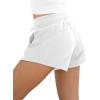 imageODODOS Womens Sweat Shorts with Pockets Cotton French Terry Drawstring Summer Workout Casual Lounge ShortsWhite