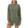 imageODODOS Modal Soft Long Sleeve Oversized Sweatshirts for Women Crew Neck Pullover TopsDark Sage