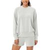 imageODODOS Modal Soft Long Sleeve Oversized Sweatshirts for Women Crew Neck Pullover TopsFrosted Mint