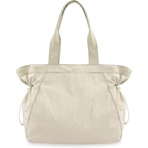 imageODODOS 18L SideCinch Shopper Bags Lightweight Shoulder Bag Tote Handbag for Shopping Workout Beach TravelIvory