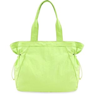 imageODODOS 18L SideCinch Shopper Bags Lightweight Shoulder Bag Tote Handbag for Shopping Workout Beach TravelLime Punch