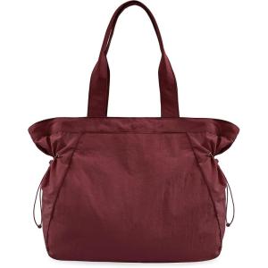 imageODODOS 18L SideCinch Shopper Bags Lightweight Shoulder Bag Tote Handbag for Shopping Workout Beach TravelMerlot