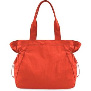imageODODOS 18L SideCinch Shopper Bags Lightweight Shoulder Bag Tote Handbag for Shopping Workout Beach TravelSpicy Orange