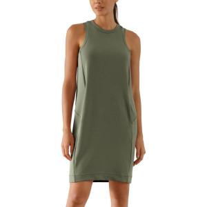 imageODODOS Modal Soft Loose Tank Dress for Women Casual Sleeveless Sundress with Kangaroo Pocket Summer DressDark Sage