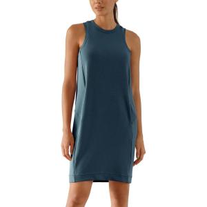 imageODODOS Modal Soft Loose Tank Dress for Women Casual Sleeveless Sundress with Kangaroo Pocket Summer DressDeep Blue