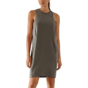 imageODODOS Modal Soft Loose Tank Dress for Women Casual Sleeveless Sundress with Kangaroo Pocket Summer DressDeep Grey