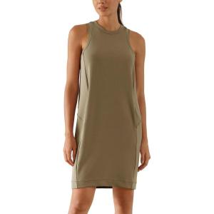 imageODODOS Modal Soft Loose Tank Dress for Women Casual Sleeveless Sundress with Kangaroo Pocket Summer DressEspresso