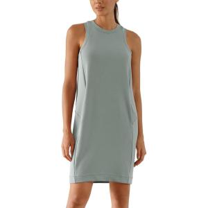 imageODODOS Modal Soft Loose Tank Dress for Women Casual Sleeveless Sundress with Kangaroo Pocket Summer DressGrey Blue