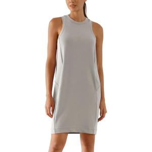 imageODODOS Modal Soft Loose Tank Dress for Women Casual Sleeveless Sundress with Kangaroo Pocket Summer DressLight Gray