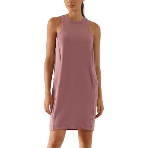 imageODODOS Modal Soft Loose Tank Dress for Women Casual Sleeveless Sundress with Kangaroo Pocket Summer DressMauve Pink