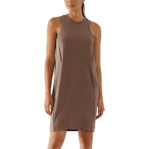 imageODODOS Modal Soft Loose Tank Dress for Women Casual Sleeveless Sundress with Kangaroo Pocket Summer DressNutria