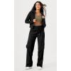 imageODODOS FullZip Cropped Hoodies for Women Fleece Lined Long Sleeve Crop Sweatshirts with Thumb HoleBlack