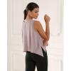 imageODODOS Modal Soft Sleeveless Crop Top for Women Athletic Tee Gym Workout Cropped Yoga TankLavenderwashed Crop