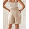 imageODODOS Modal Soft Wide Leg Shorts for Women High Waist Casual Relaxed Shorts with PocketsInseam 4quot 6quotBeige