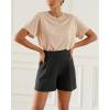 imageODODOS Modal Soft Wide Leg Shorts for Women High Waist Casual Relaxed Shorts with PocketsInseam 4quot 6quotBlack