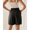 imageODODOS Modal Soft Wide Leg Shorts for Women High Waist Casual Relaxed Shorts with PocketsInseam 4quot 6quotBlack