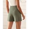 imageODODOS Modal Soft Wide Leg Shorts for Women High Waist Casual Relaxed Shorts with PocketsInseam 4quot 6quotDark Sage