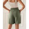 imageODODOS Modal Soft Wide Leg Shorts for Women High Waist Casual Relaxed Shorts with PocketsInseam 4quot 6quotDark Sage