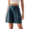 imageODODOS Modal Soft Wide Leg Shorts for Women High Waist Casual Relaxed Shorts with PocketsInseam 4quot 6quotDeep Blue