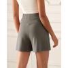 imageODODOS Modal Soft Wide Leg Shorts for Women High Waist Casual Relaxed Shorts with PocketsInseam 4quot 6quotDeep Grey