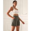 imageODODOS Modal Soft Wide Leg Shorts for Women High Waist Casual Relaxed Shorts with PocketsInseam 4quot 6quotDeep Grey
