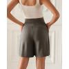 imageODODOS Modal Soft Wide Leg Shorts for Women High Waist Casual Relaxed Shorts with PocketsInseam 4quot 6quotDeep Grey