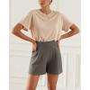 imageODODOS Modal Soft Wide Leg Shorts for Women High Waist Casual Relaxed Shorts with PocketsInseam 4quot 6quotDeep Grey