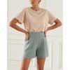 imageODODOS Modal Soft Wide Leg Shorts for Women High Waist Casual Relaxed Shorts with PocketsInseam 4quot 6quotGrey Blue