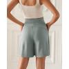 imageODODOS Modal Soft Wide Leg Shorts for Women High Waist Casual Relaxed Shorts with PocketsInseam 4quot 6quotGrey Blue