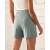 imageODODOS Modal Soft Wide Leg Shorts for Women High Waist Casual Relaxed Shorts with PocketsInseam 4quot 6quotGrey Blue