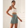 imageODODOS Modal Soft Wide Leg Shorts for Women High Waist Casual Relaxed Shorts with PocketsInseam 4quot 6quotGrey Blue