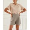 imageODODOS Modal Soft Wide Leg Shorts for Women High Waist Casual Relaxed Shorts with PocketsInseam 4quot 6quotKhaki