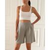 imageODODOS Modal Soft Wide Leg Shorts for Women High Waist Casual Relaxed Shorts with PocketsInseam 4quot 6quotKhaki