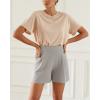 imageODODOS Modal Soft Wide Leg Shorts for Women High Waist Casual Relaxed Shorts with PocketsInseam 4quot 6quotLight Gray