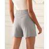 imageODODOS Modal Soft Wide Leg Shorts for Women High Waist Casual Relaxed Shorts with PocketsInseam 4quot 6quotLight Gray